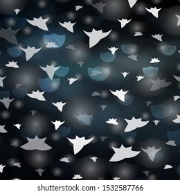 Light Gray vector backdrop with circles, stars. Abstract design in gradient style with bubbles, stars. Pattern for design of fabric, wallpapers.