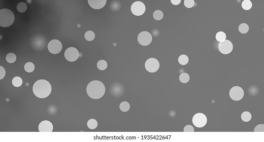 Light Gray vector backdrop with circles, stars. Glitter abstract illustration with colorful drops, stars. Design for your commercials.
