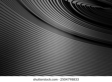 Hellgrauer Vektorhintergrund mit gekrümmten Linien. Intelligente Illustration im abstrakten Stil mit Farbverlauf-Linien.  Brandneues Design für Ihre Anzeige.