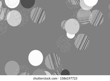 Light Gray vector backdrop with dots. Abstract illustration with colored bubbles in nature style. Pattern for beautiful websites.