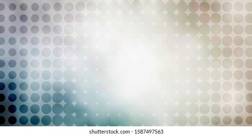 Light Gray vector backdrop with dots. Abstract colorful disks on simple gradient background. Design for your commercials.