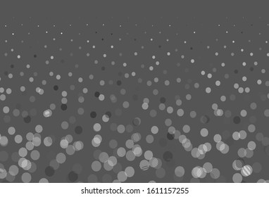 Light Gray vector backdrop with dots. Illustration with set of shining colorful abstract circles. Pattern for ads, leaflets.