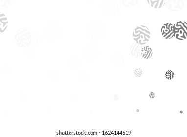Light Gray vector backdrop with dots. Abstract illustration with colored bubbles in nature style. Pattern for textures of wallpapers.