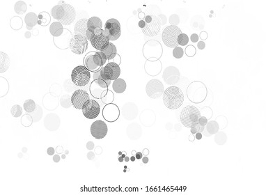 Light Gray vector backdrop with dots. Modern abstract illustration with colorful water drops. Pattern for futuristic ad, booklets.