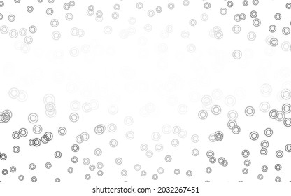 Light Gray vector backdrop with dots. Abstract illustration with colored bubbles in nature style. Design for your business advert.