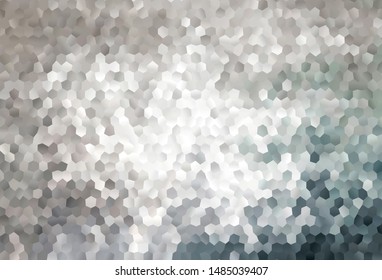 Light Gray vector backdrop with hexagons. Illustration of colored hexagons on blur surface. Pattern for your ad, booklets.