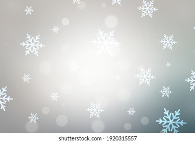 Light Gray vector backdrop in holiday style. Abstract gradient illustration with colorful Christmas things. Pattern for ads, poster, banner of books.