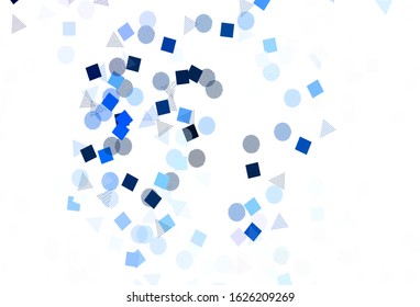 Light Gray vector backdrop with lines, circles, rhombus. Decorative design in abstract style with lines, dots, cubes. Pattern for booklets, leaflets