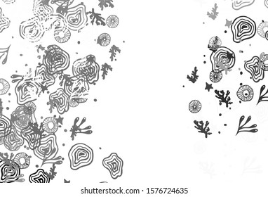 Light Gray vector backdrop with memphis shapes. Colorful chaotic forms with gradient in modern style. Modern design for your business card.