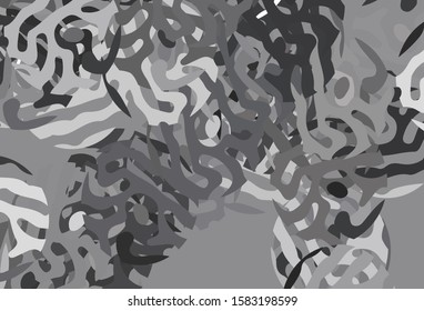 Light Gray vector backdrop with memphis shapes. Colorful chaotic forms with gradient in modern style. Elegant design for wallpapers.