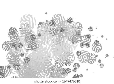 Light Gray vector backdrop with memphis shapes. Illustration with colorful gradient shapes in abstract style. Background for a cell phone.