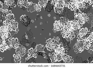 Light Gray vector backdrop with memphis shapes. Decorative design in abstract style with random forms. Simple design for your web site.