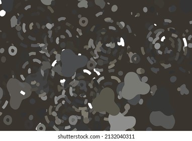 Fondo vectorial de Gris claro con formas memphis. Ilustración abstracta moderna con formas aleatorias coloridas. Mejor diseño inteligente para su negocio.