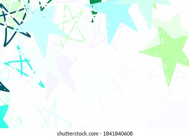 Light Gray vector backdrop with small and big stars. Decorative shining illustration with stars on abstract template. Pattern for astronomy websites.