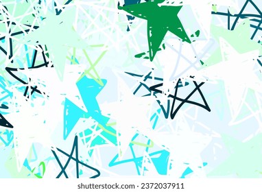 Light Gray vector backdrop with small and big stars. Decorative shining illustration with stars on abstract template. Pattern for astronomy websites.