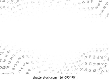 Light Gray vector backdrop with sweet hearts. Hearts on blurred abstract background with colorful gradient. Pattern for marriage gifts, congratulations.