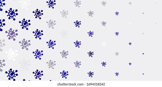 Light Gray vector backdrop with virus symbols. Abstract illustration with biological gradient shapes. Wallpaper for health protection.