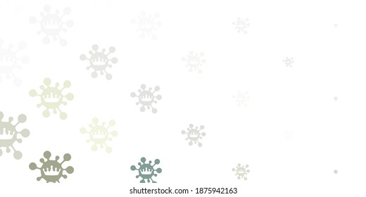 Light gray vector backdrop with virus symbols. Simple design in abstract style with infection forms. Simple drawing against danger fever.