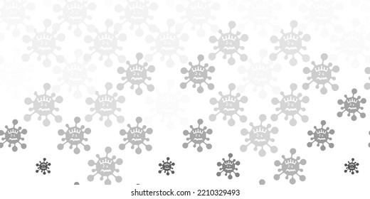 Light Gray vector backdrop with virus symbols. Colorful  gradient illness symbols in simple abstract style. Simple design against epidemic information.