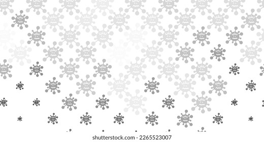 Light Gray vector backdrop with virus symbols. Colorful  gradient illness symbols in simple abstract style. Best design for quarantine events.