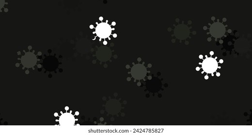 Light gray vector backdrop with virus symbols. Colorful abstract illustration with gradient medical shapes. Best design for quarantine events.