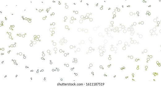 Light Gray vector backdrop with woman's power symbols. Simple design in abstract style with women’s rights activism. Elegant design for wallpapers.