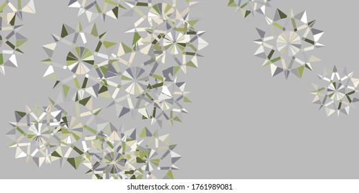 Light Gray vector backdrop with xmas snowflakes. Colorful abstract illustration with snowflakes. New year ad, booklets pattern.