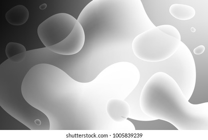 Light Gray vector background with abstract circles. A completely new color illustration in memphis style. A new texture for your  ad, booklets, leaflets.