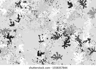 Light Gray vector background with abstract shapes. Decorative design in abstract style with random forms. Simple design for your web site.