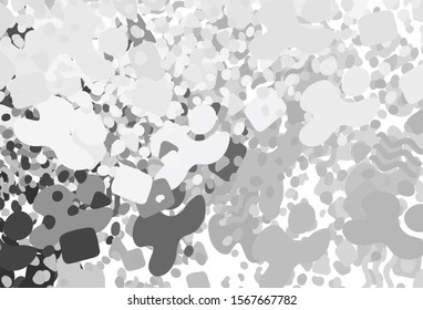 Light Gray vector background with abstract shapes. Decorative design in abstract style with random forms. Best smart design for your business.