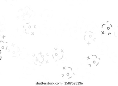 Light Gray vector background with arithmetic signs. Blurred design in simple style with collection of numerals. Best design a poster, banner of a math college.