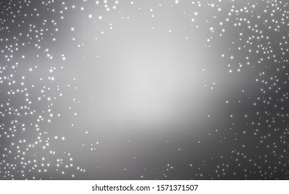 Light Gray vector background with astronomical stars. Space stars on blurred abstract background with gradient. Smart design for your business advert.