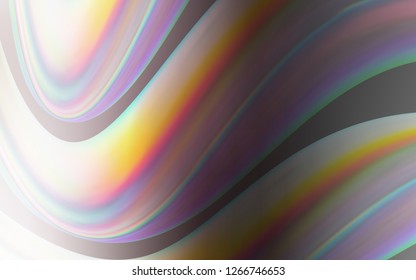 Light Gray vector background with bent ribbons. Shining illustration, which consist of blurred lines, circles. A completely new template for your business design.