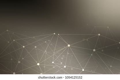 Light Gray vector background with bubbles, lines. Abstract illustration with colorful discs and triangles. Pattern can be used for ads, leaflets.