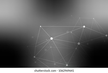 Light Gray vector background with bubbles, lines. Modern abstract colorful illustration with spheres and lines. Pattern can be used for ads, leaflets.