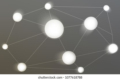 Light Gray vector background with bubbles, lines. Illustration with set of colorful abstract circles and lines. Pattern can be used for futuristic ad, booklets.