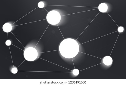 Light Gray vector background with bubbles, lines. Illustration with set of colorful abstract circles and lines. Pattern can be used for beautiful websites.