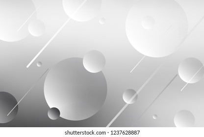Light Gray vector background with bubbles. Blurred bubbles on abstract background with colorful gradient. Completely new template for your brand book.