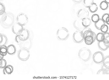 Light Gray vector background with bubbles. Illustration with set of shining colorful abstract circles. Pattern for ads, leaflets.