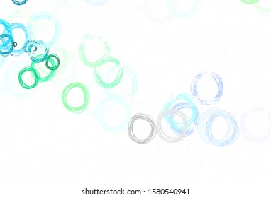 Light Gray vector background with bubbles. Glitter abstract illustration with blurred drops of rain. Pattern for textures of wallpapers.