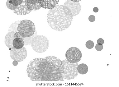 Light Gray vector background with bubbles. Blurred bubbles on abstract background with colorful gradient. Design for poster, banner of websites.
