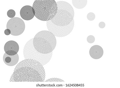 Light Gray vector background with bubbles. Modern abstract illustration with colorful water drops. Pattern for ads, leaflets.