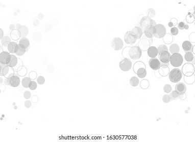 Light Gray vector background with bubbles. Glitter abstract illustration with blurred drops of rain. Design for your business advert.