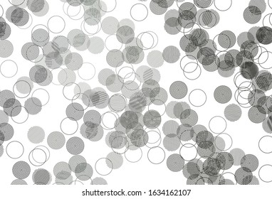 Light Gray vector background with bubbles. Blurred decorative design in abstract style with bubbles. Design for your business advert.