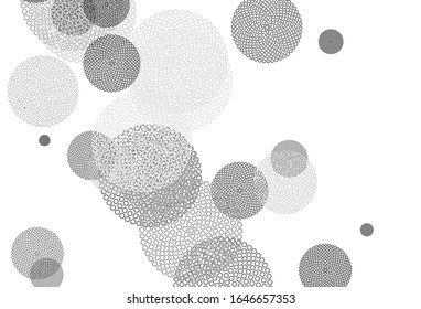 Light Gray vector background with bubbles. Blurred bubbles on abstract background with colorful gradient. Design for poster, banner of websites.