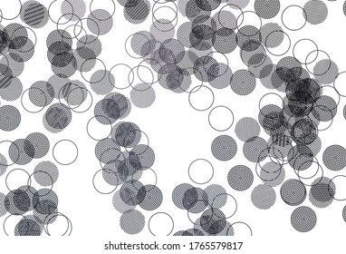 Light Gray vector background with bubbles. Glitter abstract illustration with blurred drops of rain. Pattern for futuristic ad, booklets.