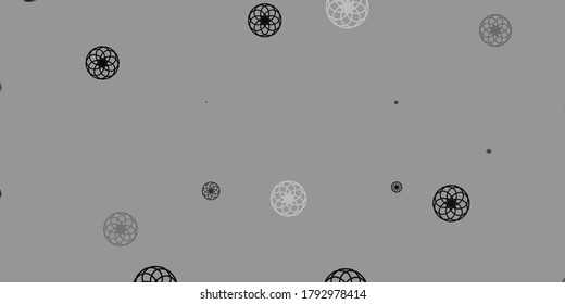 Light Gray vector background with bubbles. Modern abstract illustration with colorful circle shapes. Pattern for websites.