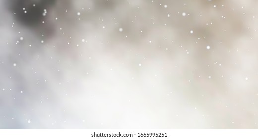 Light Gray vector background with colorful stars. Blur decorative design in simple style with stars. Pattern for new year ad, booklets.