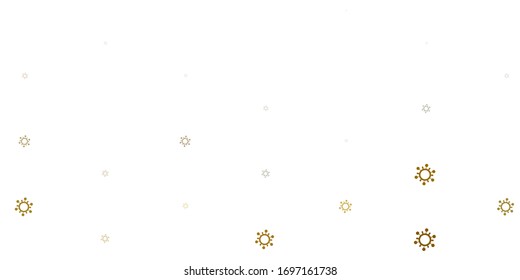 Light Gray vector background with covid-19 symbols. Abstract illustration with biological gradient shapes. Best design for quarantine events.