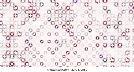 Light gray vector background with covid-19 symbols. Smart illustration with covid signs in decorative style. Simple drawing against danger fever.